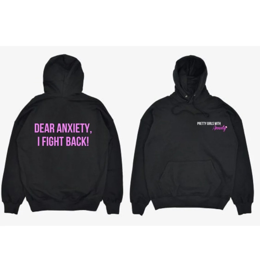 Pretty girls with anxiety super soft hoodie & matching hat bundle